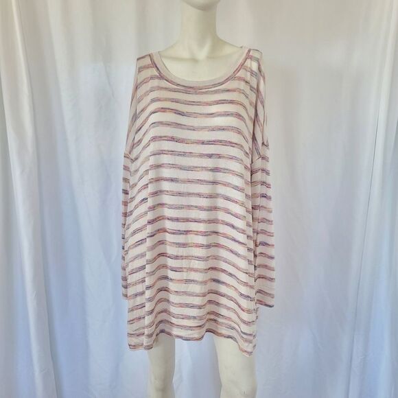 COMO BLU Striped Top blouse size 3X - Picture 4 of 8